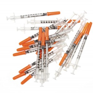 Pile of Medical syringes